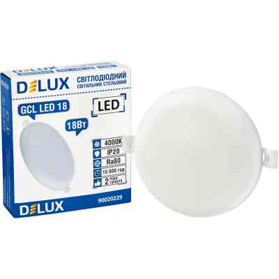 Светильник Delux GCL LED 18 4000К 18Вт 230В ROUND (90020229) Винница