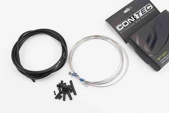 Трос - комплект гальмівний універсальний "ПОВНИЙ" (сорочка 5мм х 3м, троса Slick Stainless 1350/2350мм, ковпачки, кінцевики, фіксатори, захи Київ