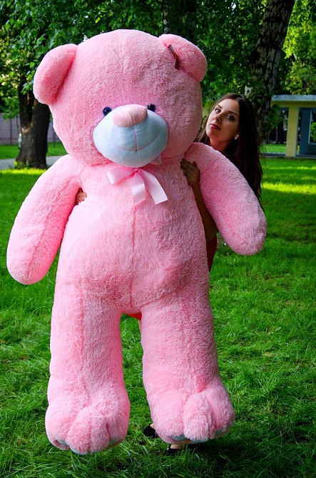 М'яка  іграшка подарунок на 8 березня плюшевий ведмедик Ветли 200 см Рожевий Тернопіль - фото 3