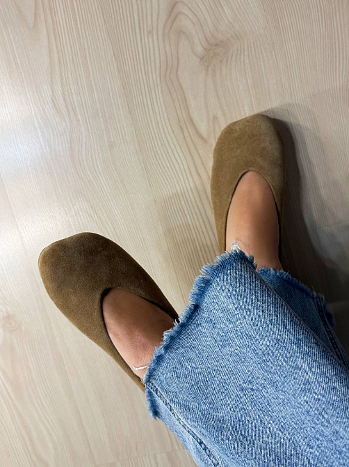 Балетки жіночі Zemira 23-0582 замшеві квадратний носок бежеві, 37, 24 см Київ - фото 15