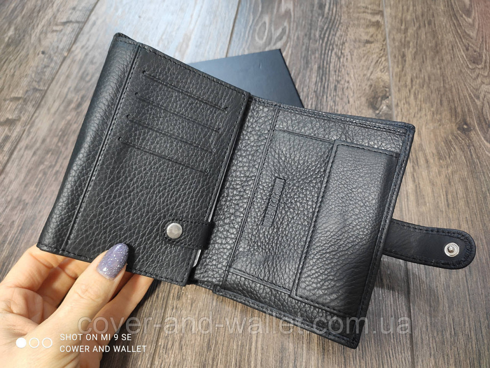 Мужской кожаный кошелек для денег и документов Marco Coverna M1 Киев - изображение 3