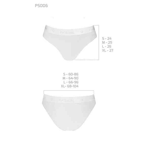 Трусики з прозорою вставкою Passion PS006 PANTIES L, white Sex Aura Київ