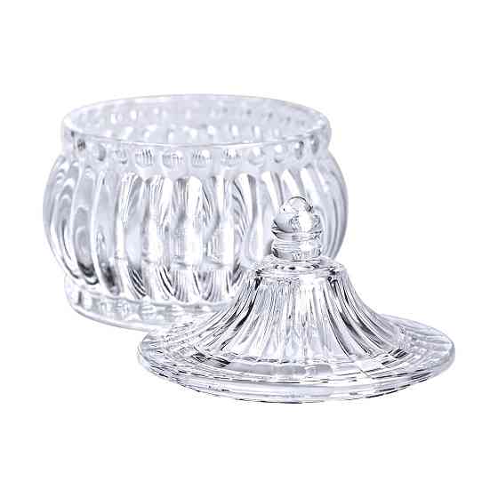 Стеклянная конфетница с крышкой в восточном стиле Ø 8 см Киев