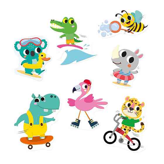 Набір наліпок на вікна – Веселі тварини Днепр