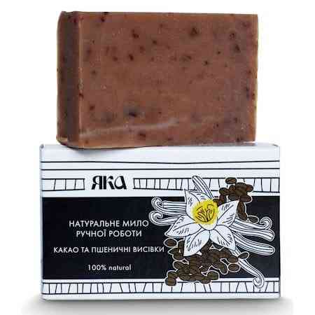 Мило туалетне натуральне ручної роботи Какао та пшеничні висівки ЯКА 75 г Київ