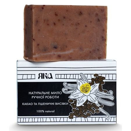 Мыло туалетное натуральное ручной работы Какао и пшеничные отруби ЯКА 75 г Киев - изображение 1