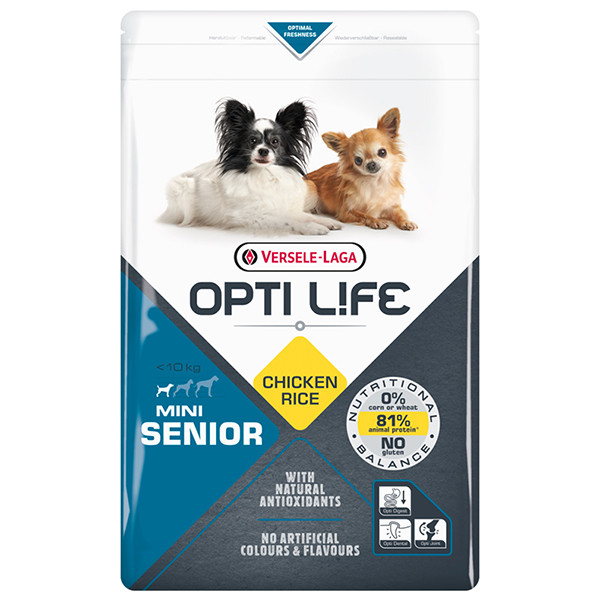 Opti Life Senior Mini ОПТИ ЛАЙФ СЕНЬОР МИНИ МАЛЫХ сухой суперпремиум корм для пожилых собак мини и малых пород Киев - изображение 1