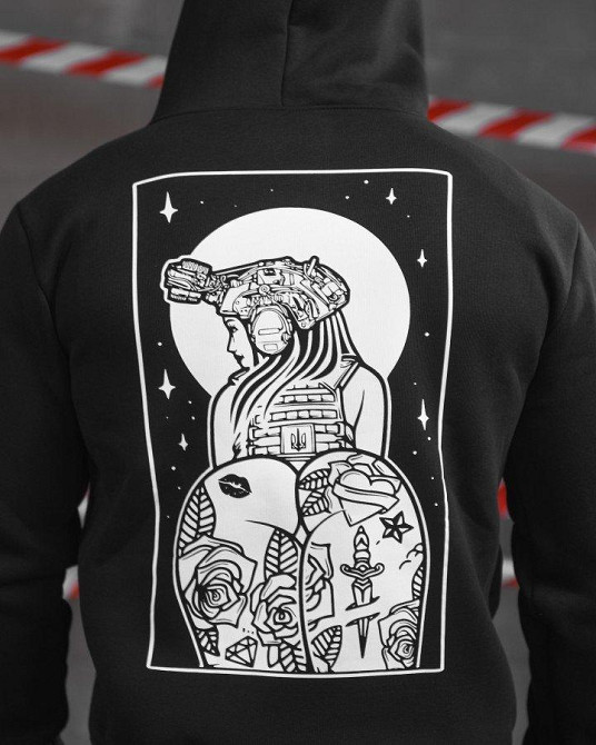 Худи на флисе Girl black ВТ4770 Одесса - изображение 4