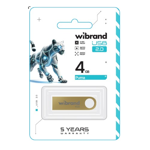 Флешка 4Гб USB 2.0 золотий Puma Wibrand Житомир