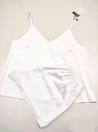 Шелковая пижама женская с шортами Белый 52 Харьков