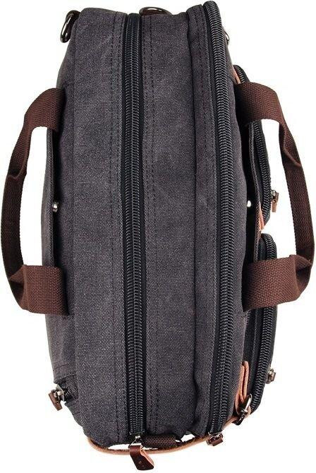 Сумка мужская Vintage 14480 трансформер Серая Киев - изображение 3