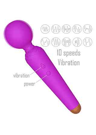 Вібромасажер мікрофон Power Wand, фіолетовий Sex Aura Київ