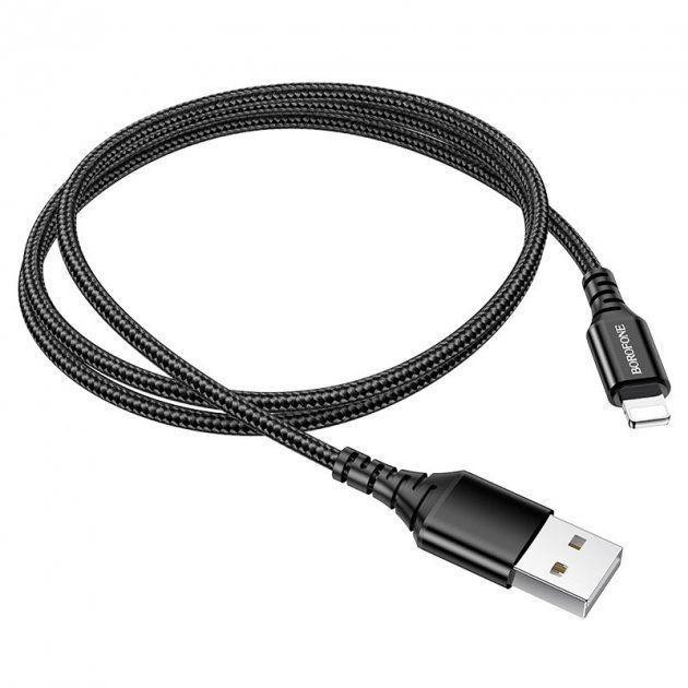 Кабель USB - Lightning Borofone BX54 Ultra Bright 1м 2.4А швидка зарядка для iPhone iPad шнур з чіпом захисту Одеса - фото 9