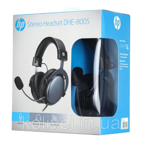 Навушники з мікрофоном HP DHE-8005 Gaming, Black (DHE-8005) Київ - фото 5