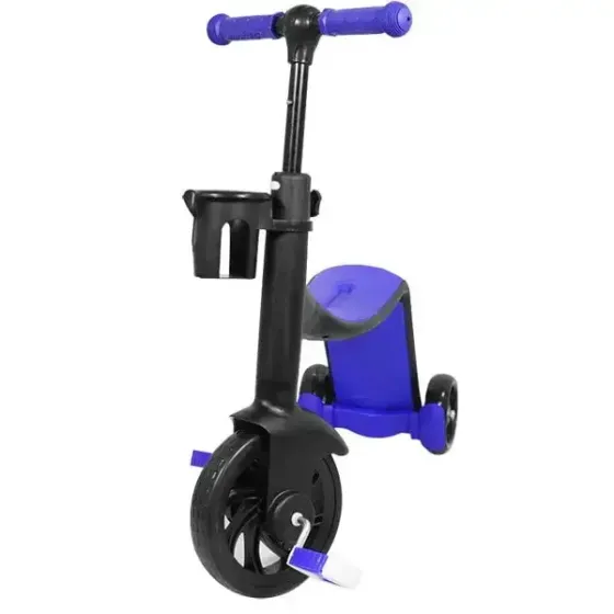 Детский самокат трансформер беговел с корзинкой Best Scooter 3 в 1 Коломия