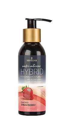 Змазка водно-силіконова Sensuva Hybrid Strawberry (125 мл) без цукру, можна для оральних пестощів Sex Aura Київ