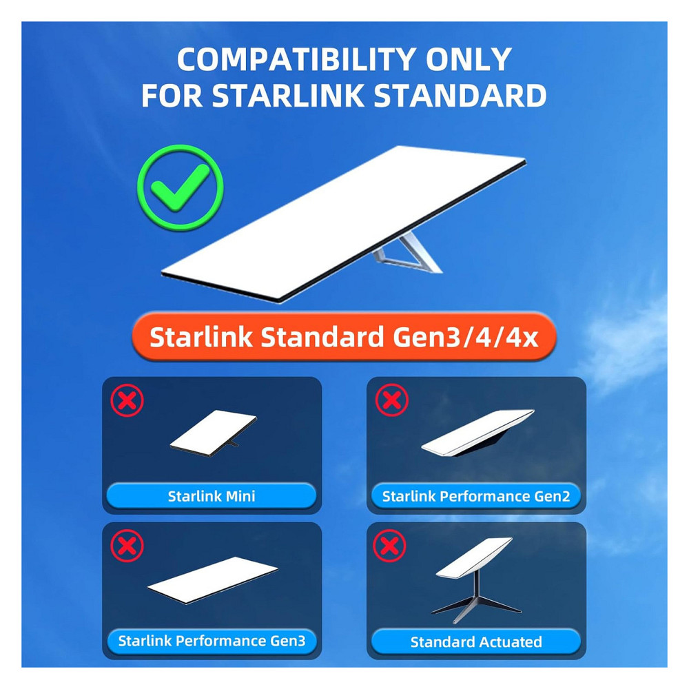 Кріплення для Starlink Gen 3 Чорний регульоване телескопічне антикорозійне для стіни (бетон/дерево) Київ - фото 5