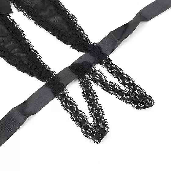 Прозрачное боди черное - размер универсальный, полиэстер Киев