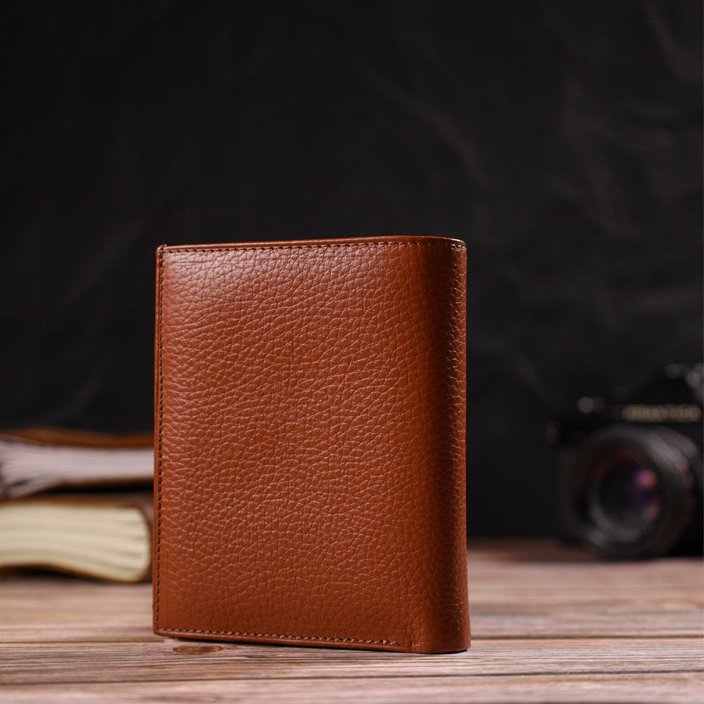 Удобный кошелек для женщин среднего размера из натуральной кожи флотар CANPELLINI 21811 Коричневый Киев - изображение 2