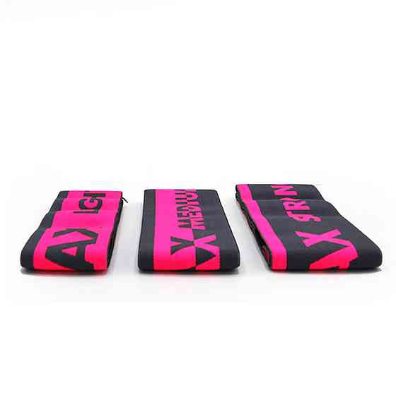 Набір тканинних резинок для фітнесу та спорту MadMax MFA-305 Hiploop set 3 pcs. Grey/Pink Кам'янське