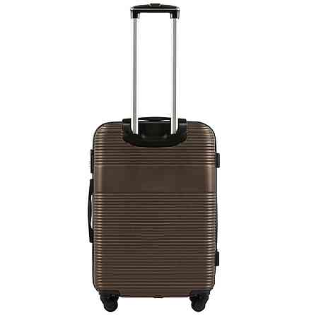 Валіза пластикова Wings 5398 середня 65 см коричнева Київ