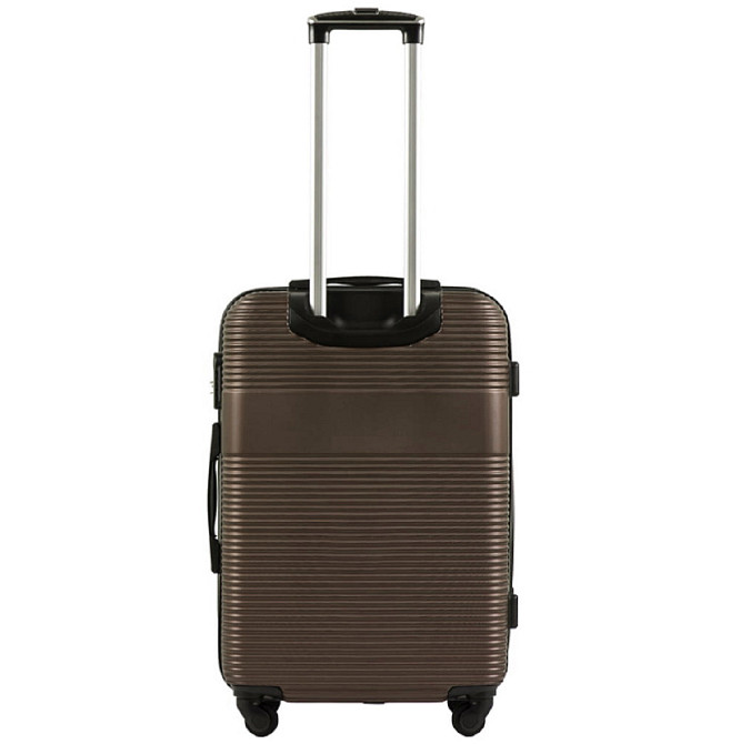 Валіза пластикова Wings 5398 середня 65 см коричнева Київ - фото 3