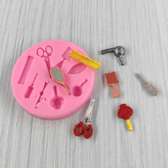 Силиконовый молд Парикмахерская 8 см розовый Киев