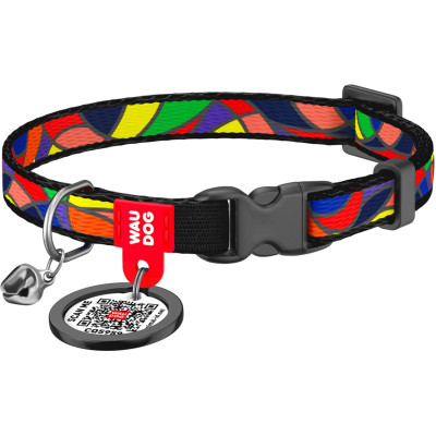 Нашийник для тварин WAUDOG Вітраж з QR паспортом XS 20-30 см (5265) Вінниця - фото 1