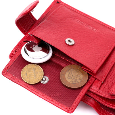 Гаманець ST Leather З натуральної шкіри Червоний (19471) Вінниця - фото 2