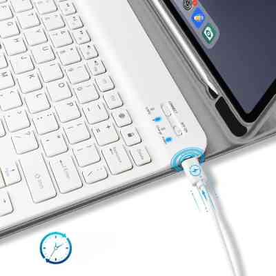 Чохол до планшета BeCover with keyboard Apple iPad Mini 6 2021 Gray (712988) Вінниця