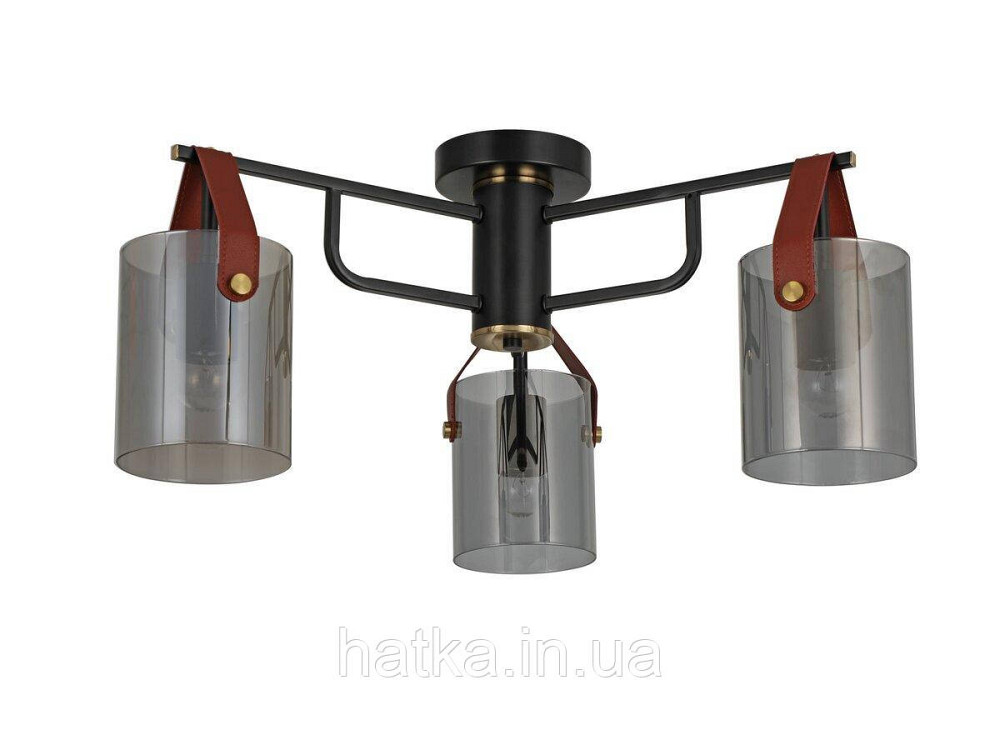 Люстра в стилі лофт на 3 плафони G 321036/3 Copper+Matt black Київ - фото 2