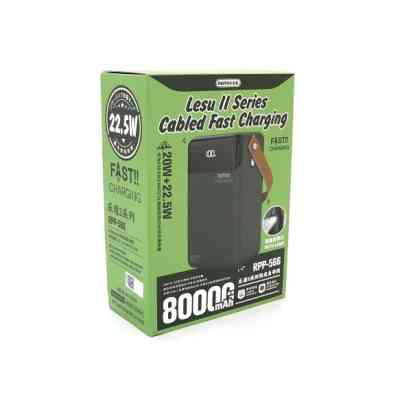 Батарея універсальна Remax 80000mAh, 20W, 3*USB+Type-C+Lighting, Black (RPP-566) Вінниця
