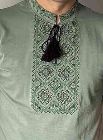 Футболка вишиванка оливкового  кольору хакі Київ