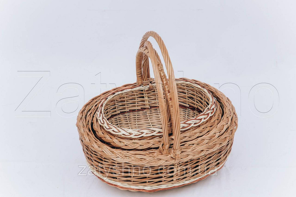 Кошик на Великдень комплект | кошик великодні | плетений кошик на Великдень з лози Київ - фото 1