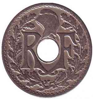 10 сантимов. 1918-38 год, Франция. Полтава