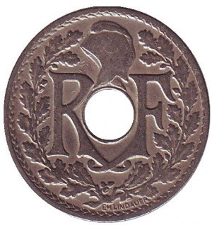 10 сантимов. 1918-38 год, Франция. Полтава - изображение 1