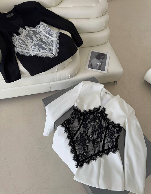 Жіночий піджак з мереживним гіпюром Одеса - фото 7