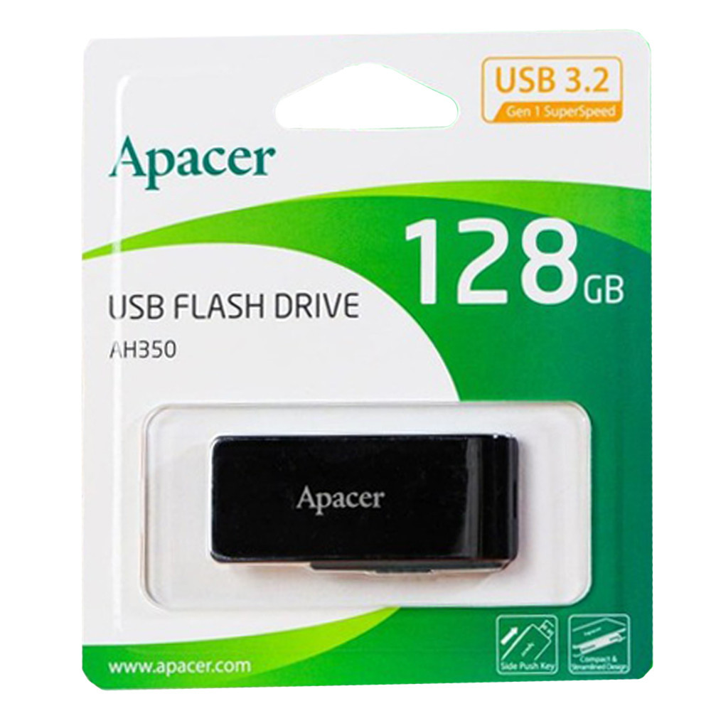 Флеш-накопичувач Apacer USB 3.2 Gen 1 AH350 128Gb Black Київ - фото 2