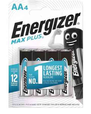 Батарейка ENERGIZER  АА лужна Max Plus  Alk LR6 пальчик (4 шт бліст) Рівне