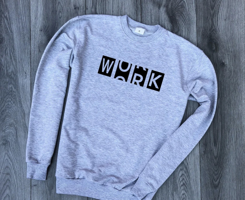 Чоловічий сірий світшот/реглан "WORK". Чернівці - фото 1