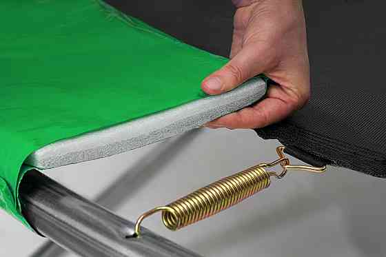 Батут Hop-Sport 10ft (305см) чорно-зелений з внутрішньою сіткою (4 ноги) Київ