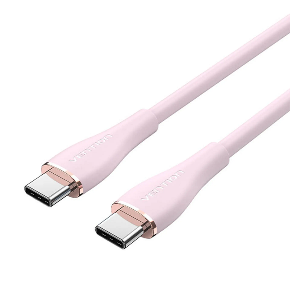 Кабель Vention USB 2.0 C "тато" - C "тато" 5A Cable 1M Pink Silicone Type TAWPF Одеса - фото 2