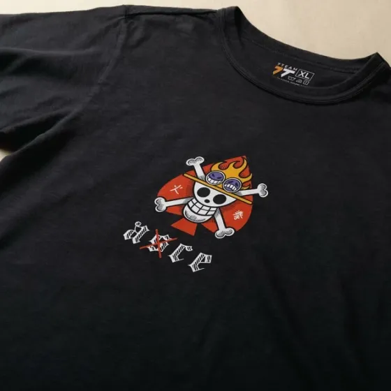 Футболка мужская с принтом Ван Пис Fire Fist Red Edition Размер 48 Anime1051 Днепр