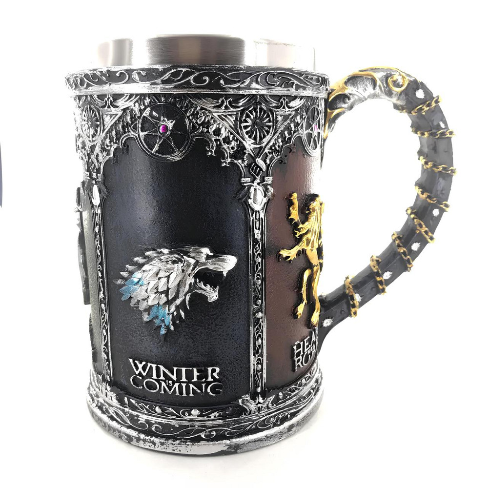 Кружка Игра престолов RESTEQ 600 мл — чашка Game of Thrones из нержавеющей стали и смолы Киев - изображение 4