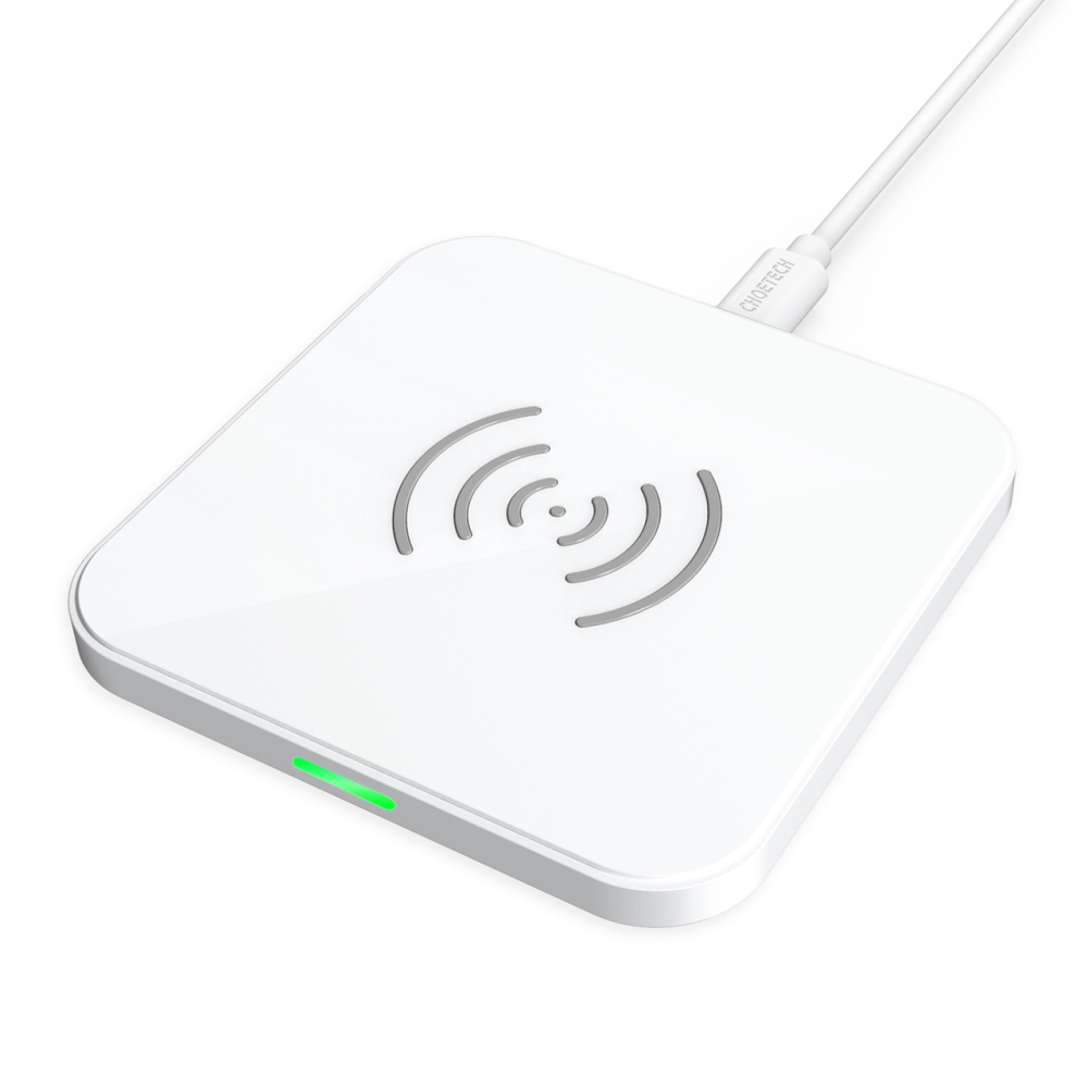 Бездротовий зарядний пристрій Choetech T511-S 10W White: Стильна Qi-зарядка для iPhone та Android Київ - фото 1