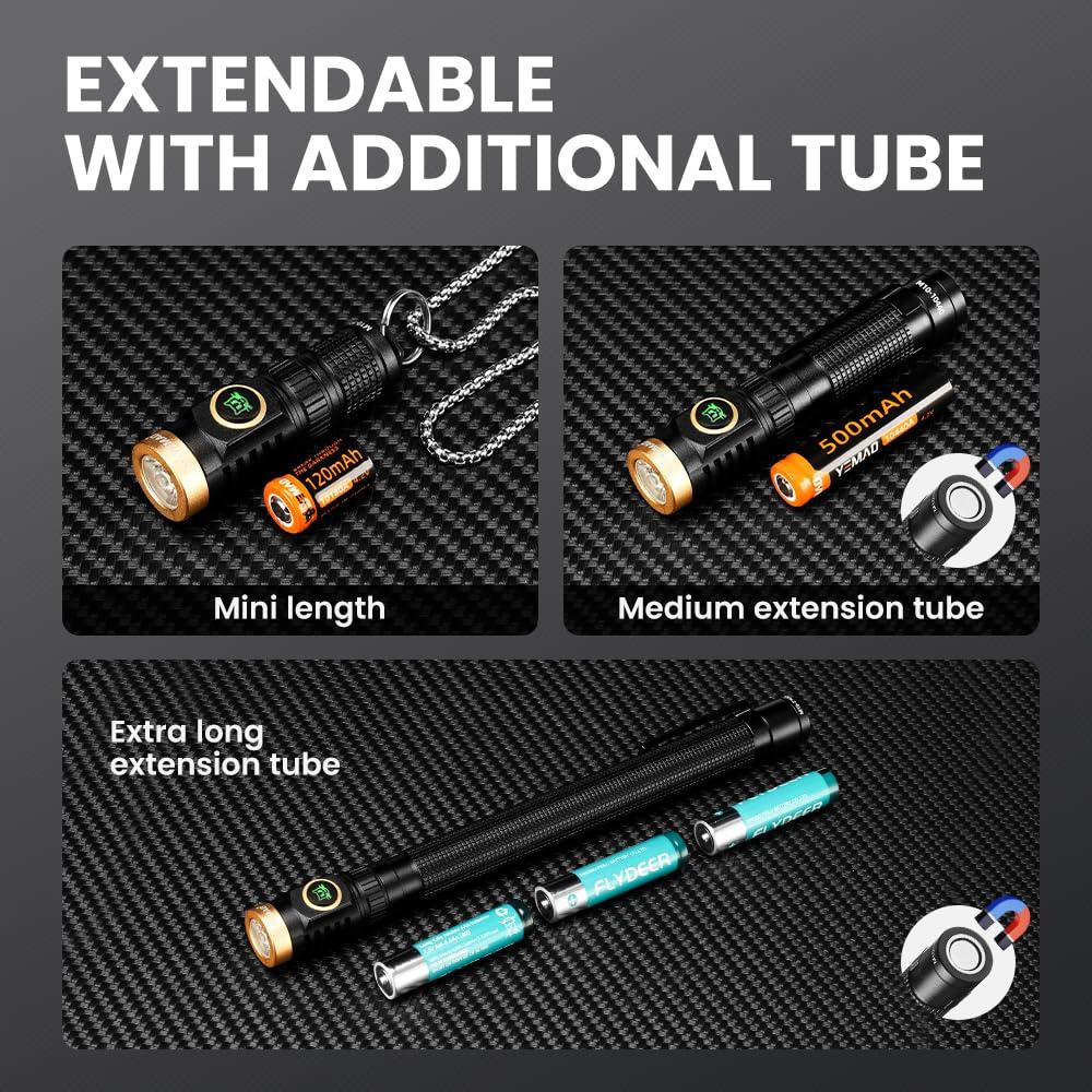 Ручний ліхтар YM-M10, 800LM, 1x10180+1*10440 акум, TYPE-C Дніпро - фото 9