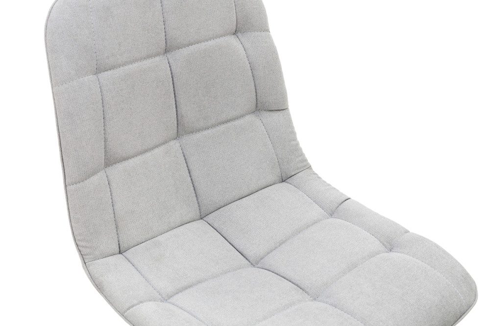 Стілець Софт, метал чорний/ тканина світло сіра Київ - фото 8