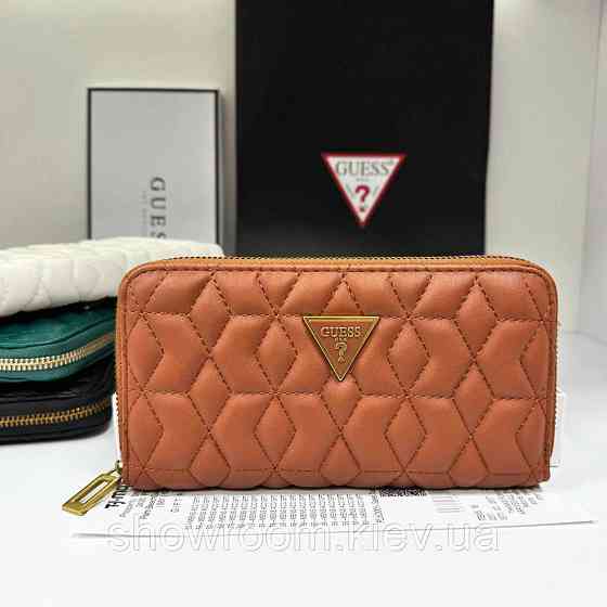 Жіночий гаманець на змійці Guess (7870) коричневий Київ