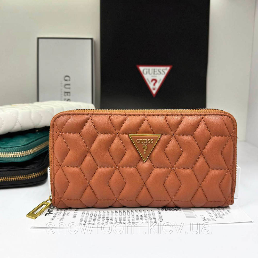 Жіночий гаманець на змійці Guess (7870) коричневий Київ - фото 1