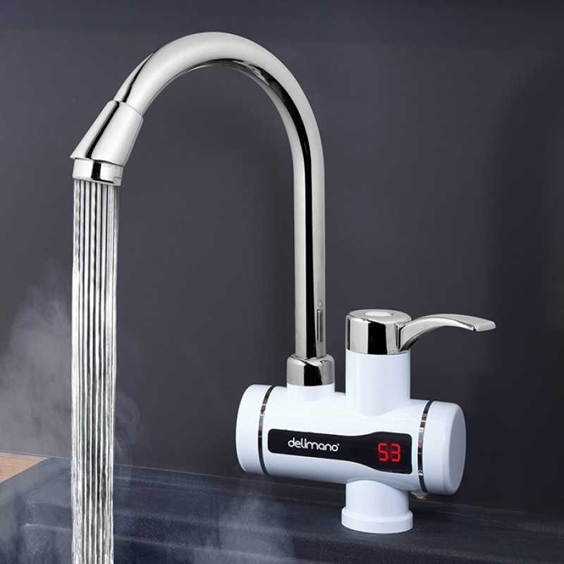 Цифровой мгновенный водонагреватель DIGITAL Display Pro Delimano с LED дисплеем, 3кВт, белый Одесса - изображение 4